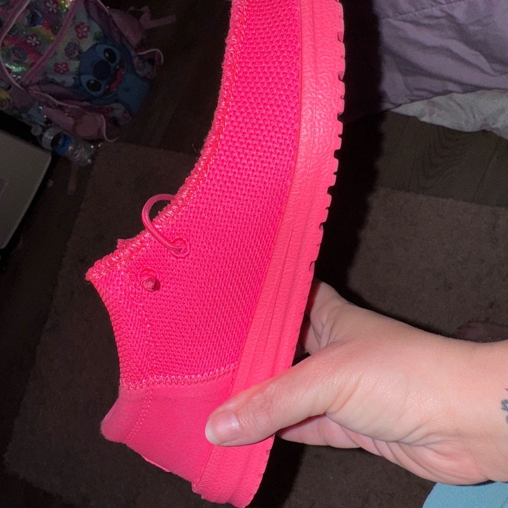 Hey Dude Pink Sneakers with Platform Sole